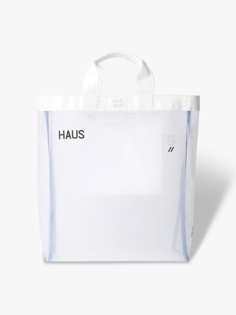 CLEAR TOTE BAG WHITE
