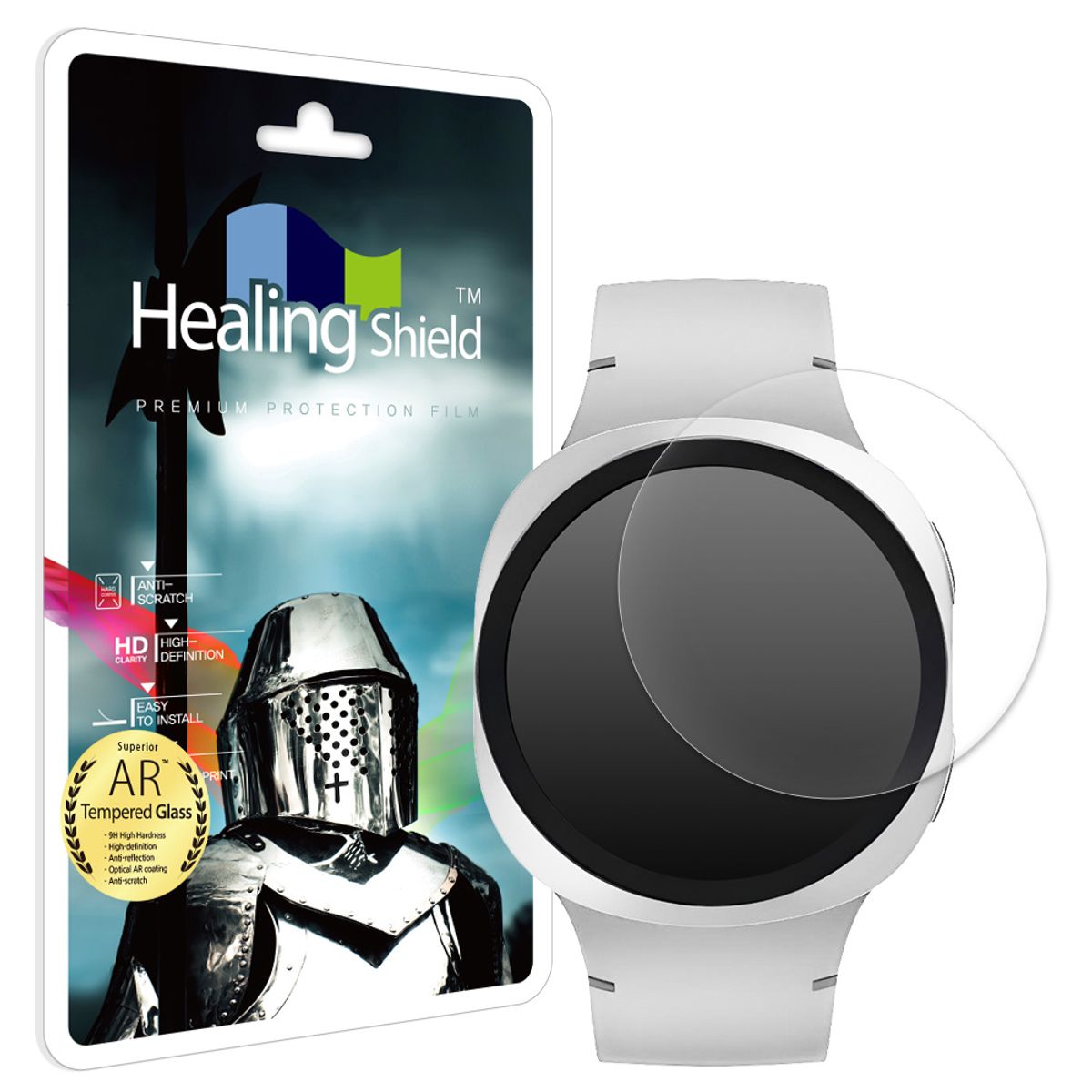 힐링쉴드(HEALINGSHIELD) 갤럭시워치8 44mm AR 고화질 강화유리필름 1매