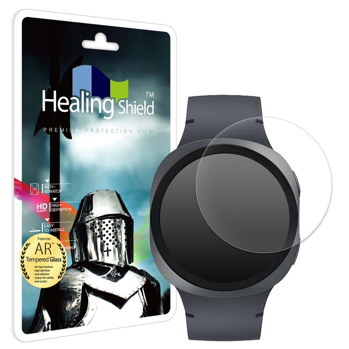 힐링쉴드(HEALINGSHIELD) 갤럭시워치8/7/6/5/4 40mm AR 고화질 강화유리필름 1매