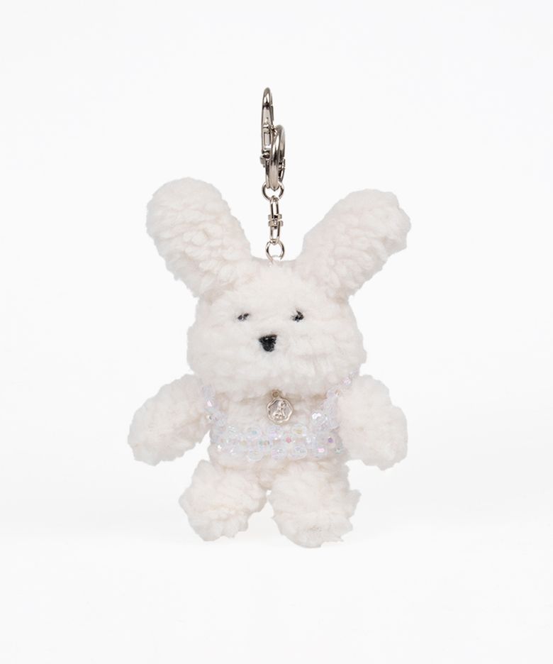 [OVERDUE FLAIR x COSYMOSY]OF POODLE KEYRING_WHITE