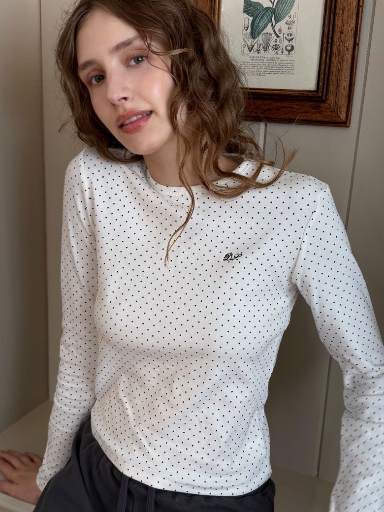 Dot Long Sleeve (Black Dot)