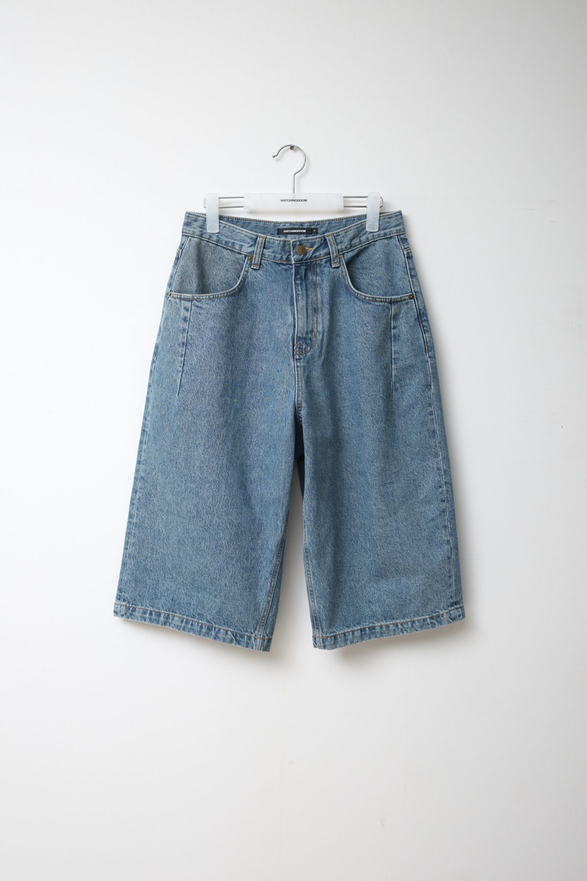해칭룸(HATCHINGROOM) Bermuda Denim Shorts Blue