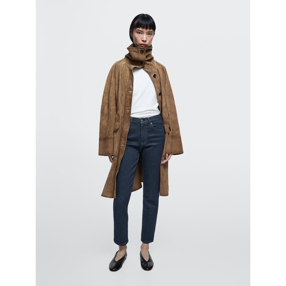 마시모두띠(MASSIMO DUTTI) 슬림핏 미드웨이스트 크롭 진