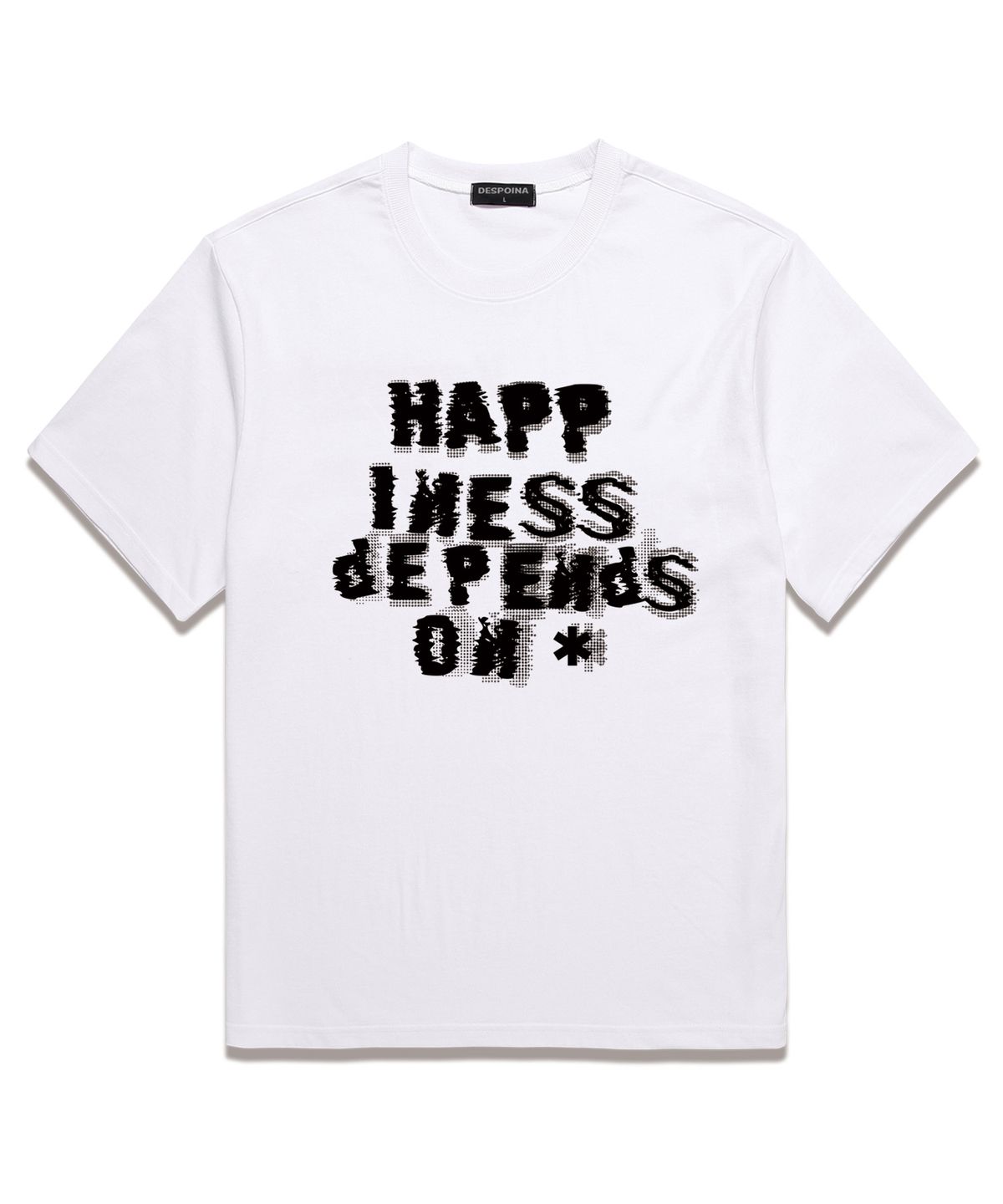 우즈(OUSE) HAPPINESS 반팔 티셔츠 (DS027) 화이트