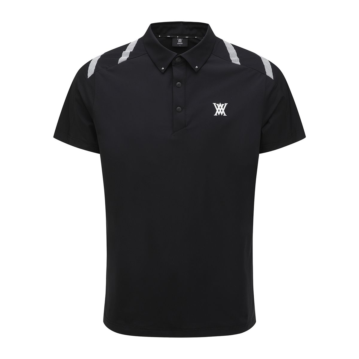 어뉴골프(ANEW GOLF) MEN ICE DOTS LOGO PATTERN SHORT T-SHIRT_BK