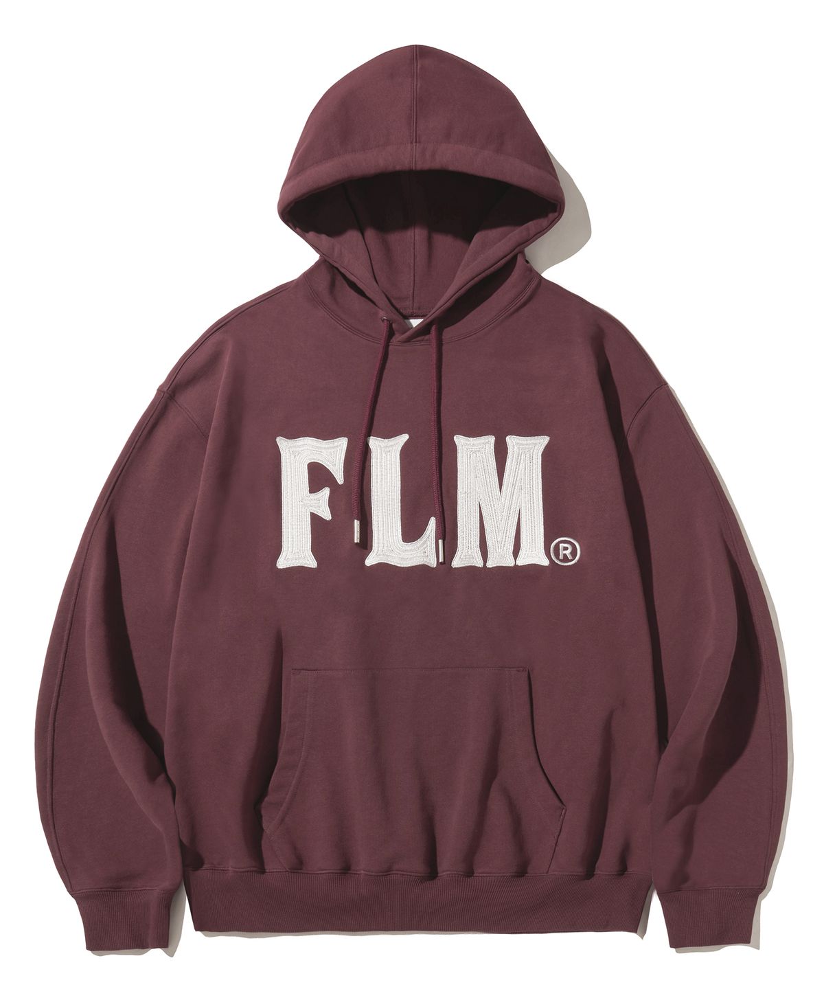 필루미네이트(FILLUMINATE) FLM 스티치 로고 후디-와인