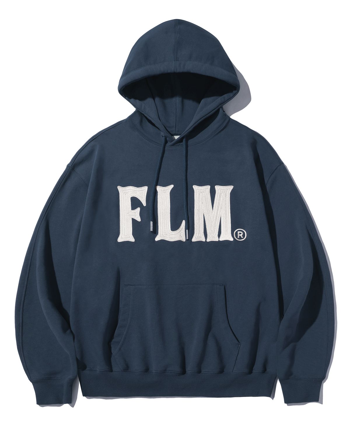 필루미네이트(FILLUMINATE) FLM 스티치 로고 후디-네이비