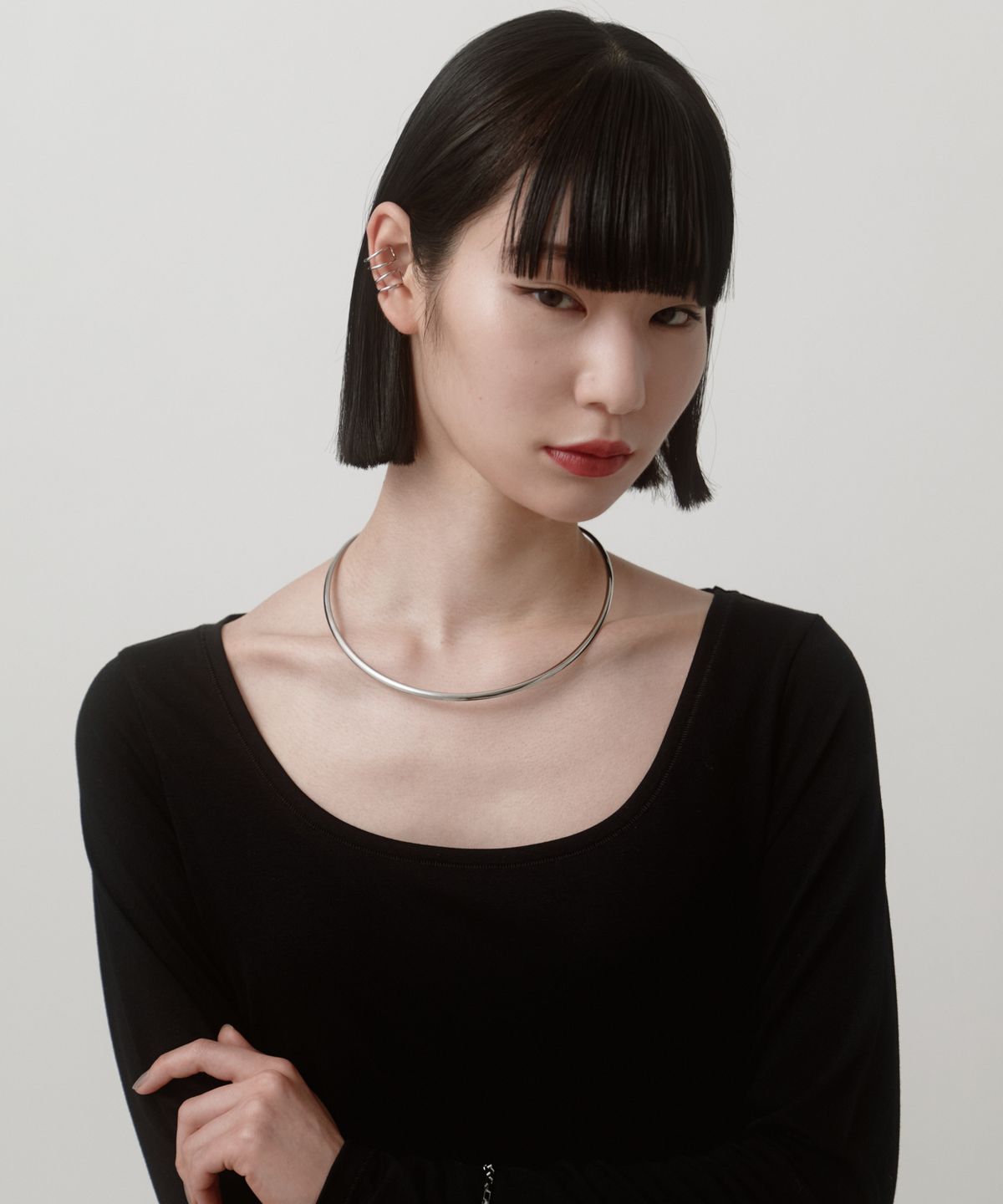 노비스도쿄(NOVICE TOKYO) 루프 이어커프 Loop Ear Cuff  / Silver