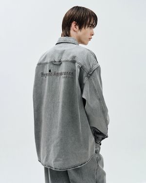 셈블런스 텐셀 데님 셔츠 그레이 ZH5SH802GY