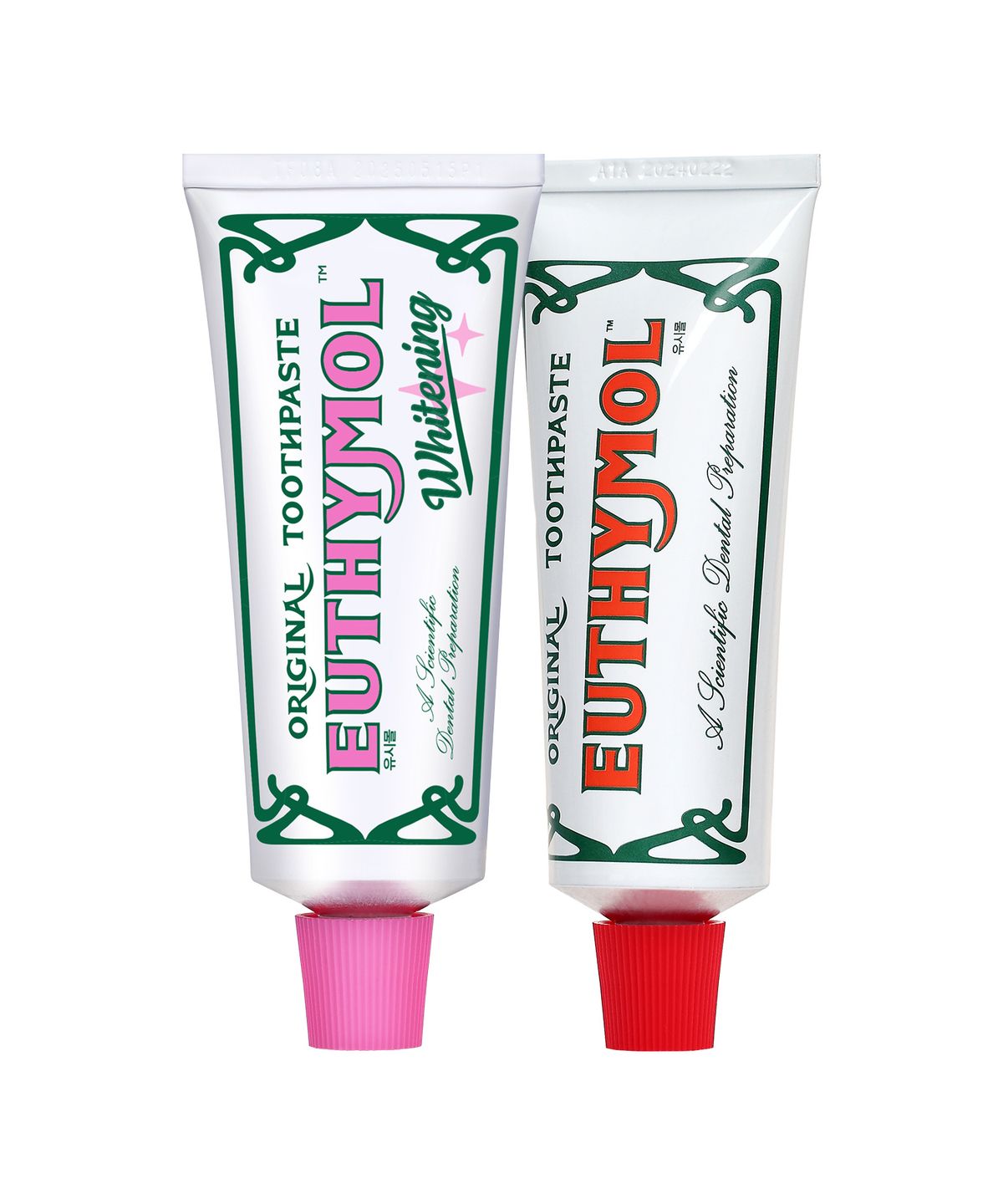 유시몰(EUTHYMOL) 오리지널 치약 106g + 화이트닝 치약 106g