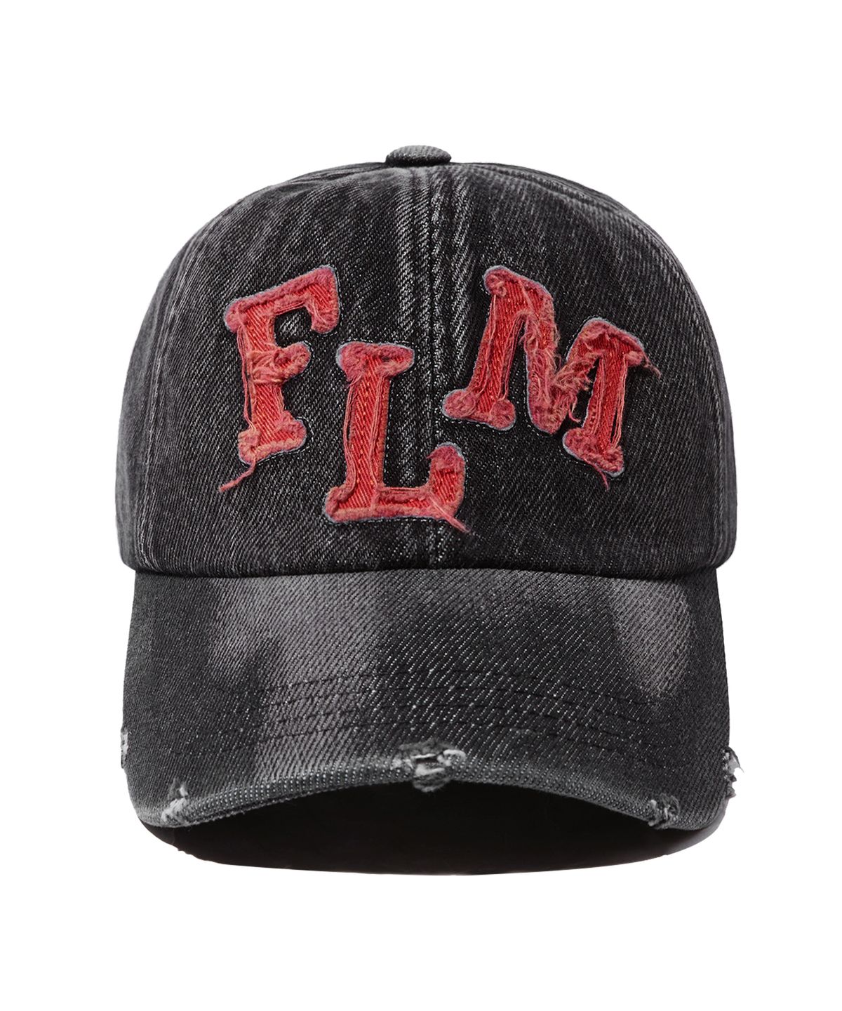 필루미네이트(FILLUMINATE) FLM 아플리케 데님 볼캡-블랙