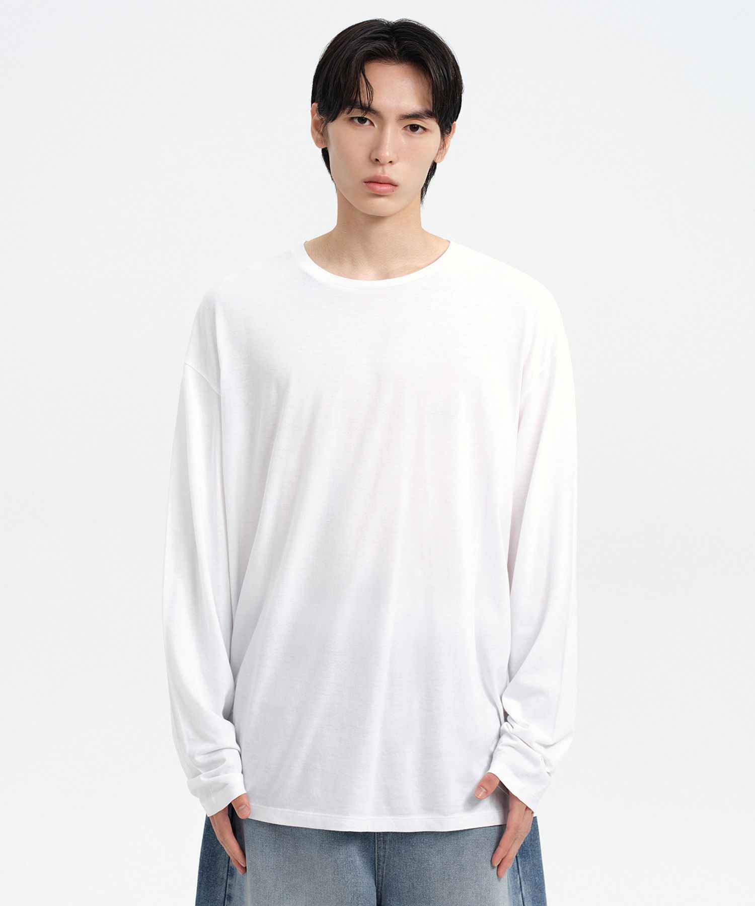 MUSINSA | MUSINSA STANDARD Oversized CR Crew Neck Long