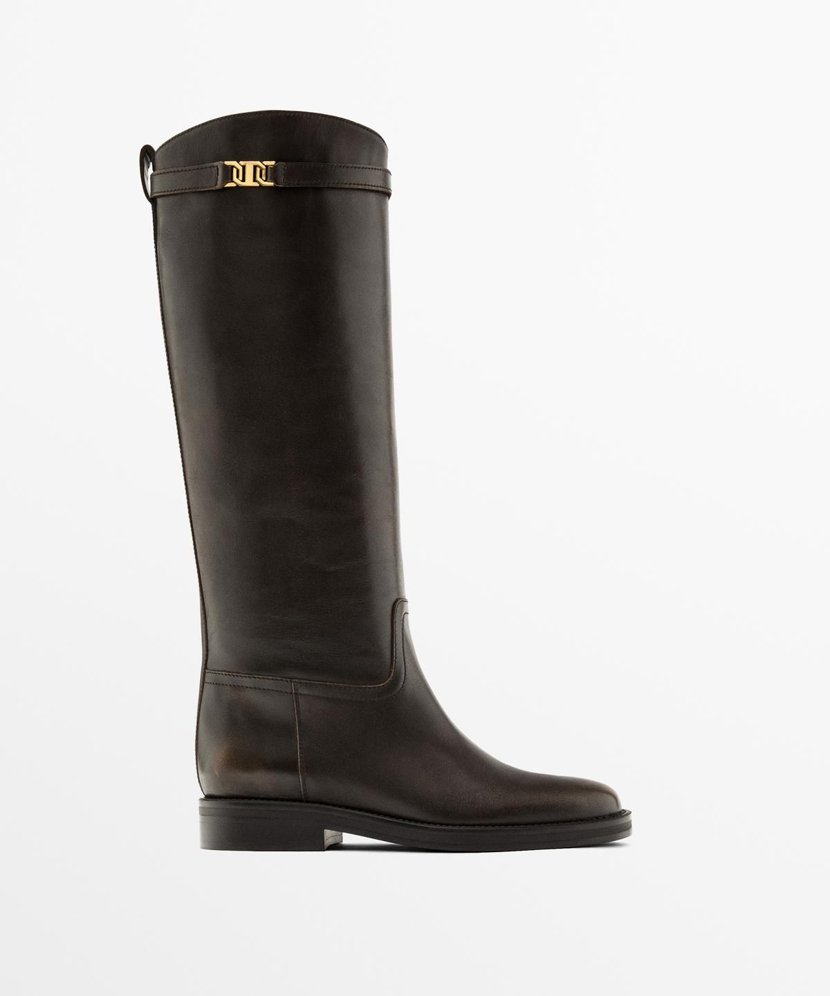마시모두띠(MASSIMO DUTTI) 레더 라이딩 부츠