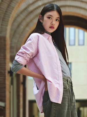 여성) 옥스포드 루즈핏 셔츠_MSG5WC2901