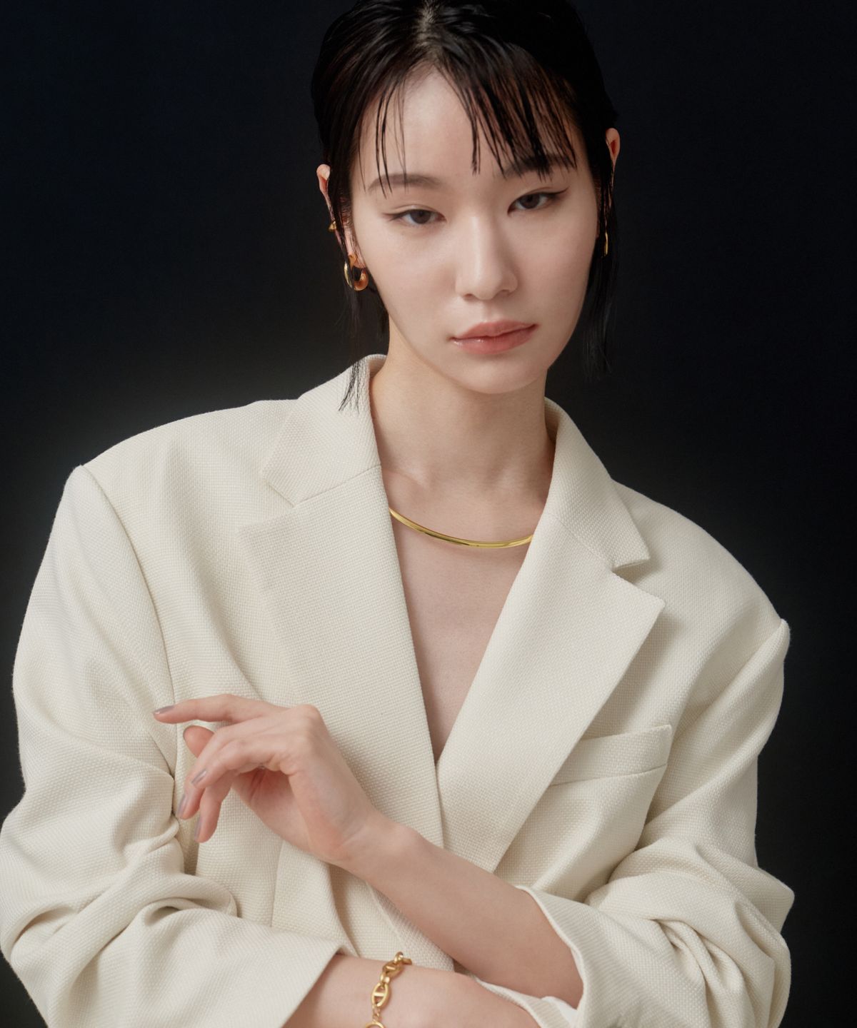 노비스도쿄(NOVICE TOKYO) 플레인 초커 Plain Choker［Stainless］ / Gold