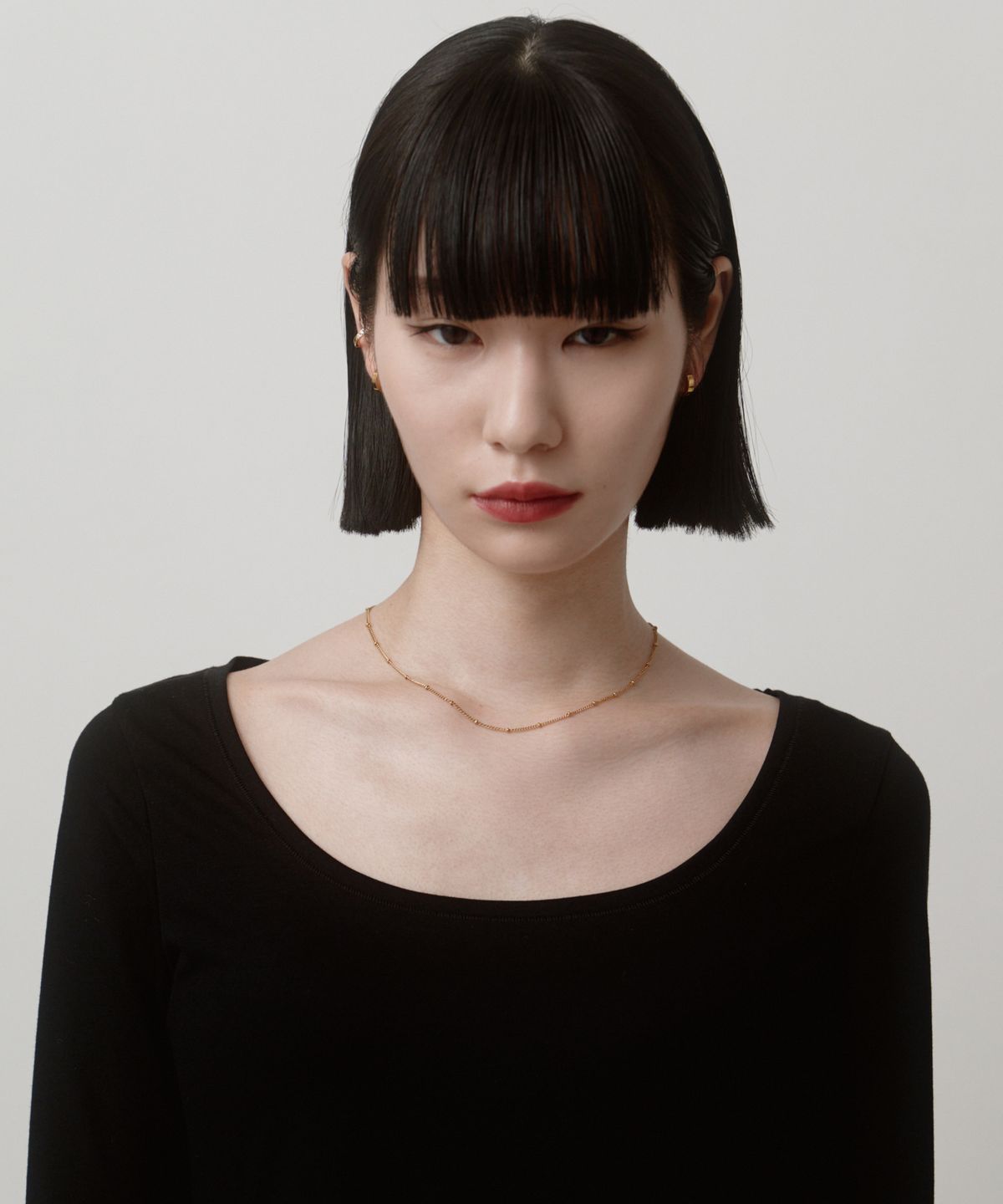 노비스도쿄(NOVICE TOKYO) 글리터 체인 목걸이 Glitter Chain Necklace[Stainless] / Gold