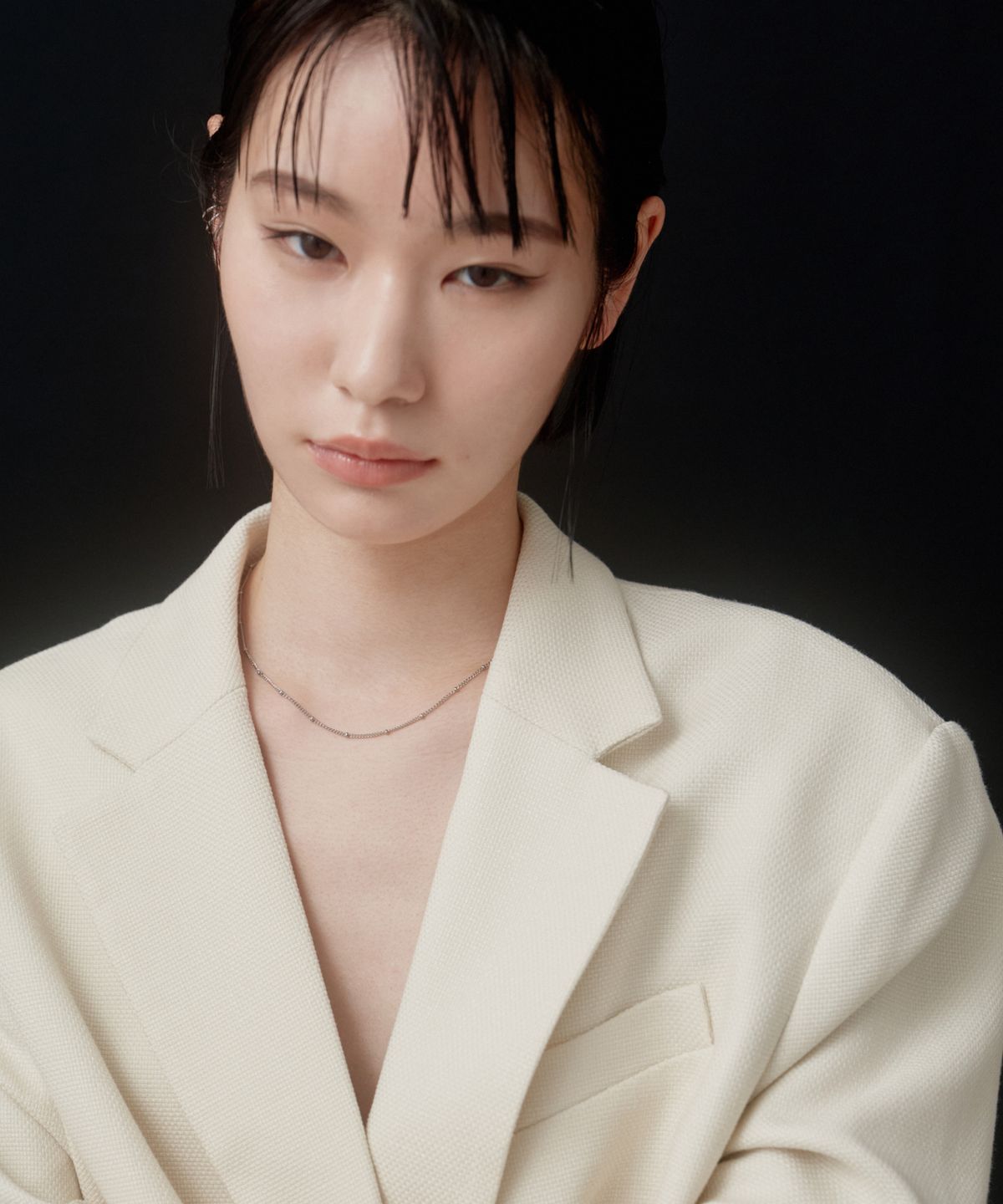 노비스도쿄(NOVICE TOKYO) 글리터 체인 목걸이 Glitter Chain Necklace[Stainless]  / Silver