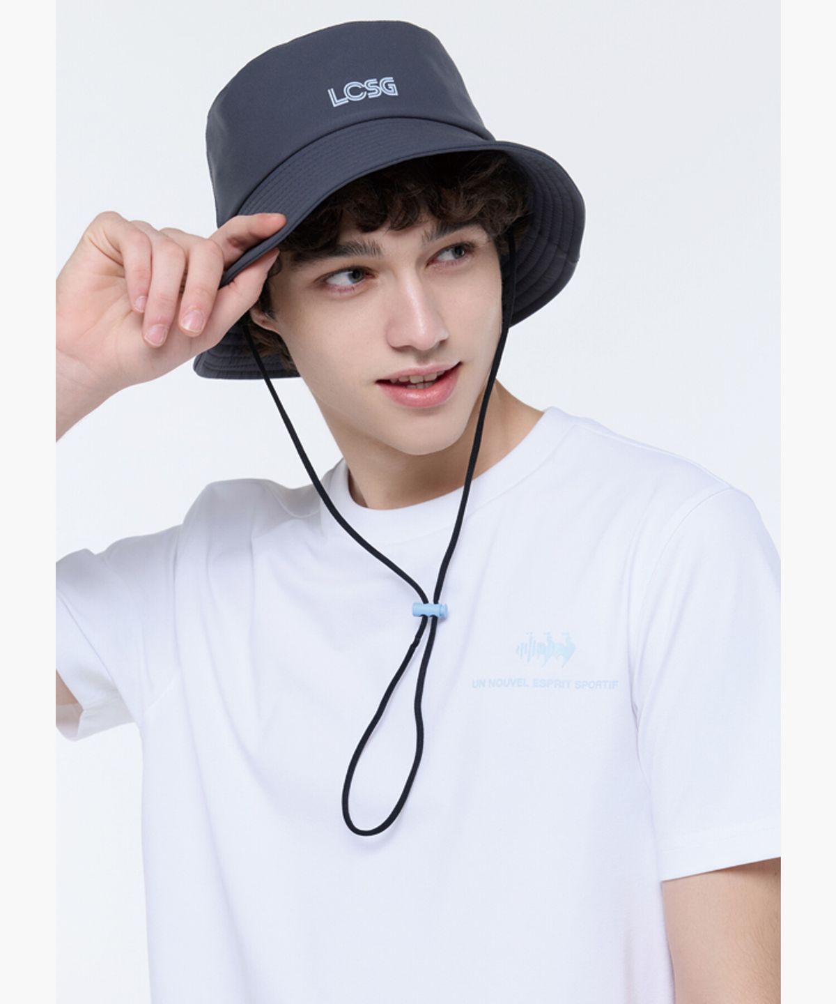 르꼬끄 골프(LECOQ GOLF) 남성 테이프포인트 버킷햇 (GQ321MCP81)