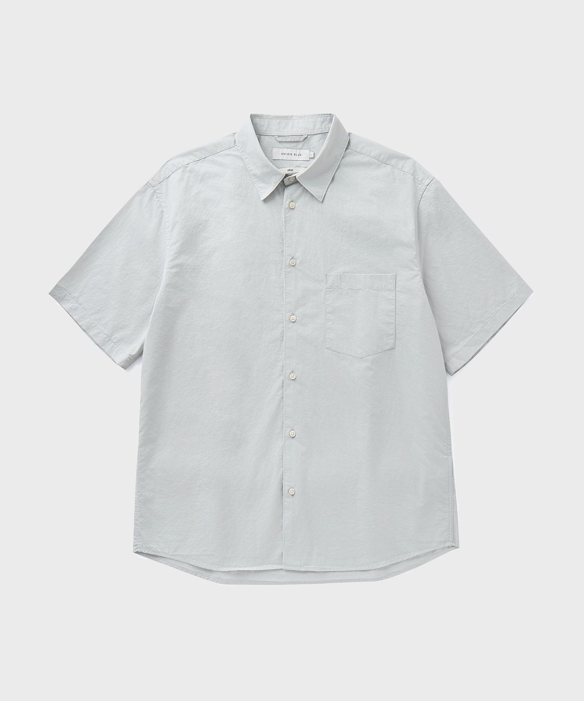 유니온블루(UNION BLUE) [DESK] OFFICE HALF SHIRT [LIGHT GRAY]