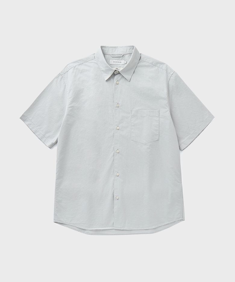 [DESK] OFFICE HALF SHIRT [LIGHT GRAY]
