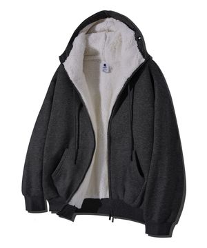 5Color 베이직 양털 후드집업 GHZ-252_차콜