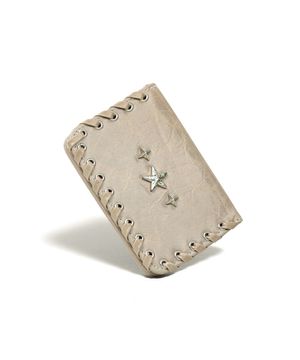 바인 포토 슬롯 웨스턴 명함 카드지갑 크랙베이지