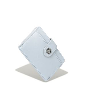 미니 데이지 슬림 소가죽 카드지갑 스카이블루