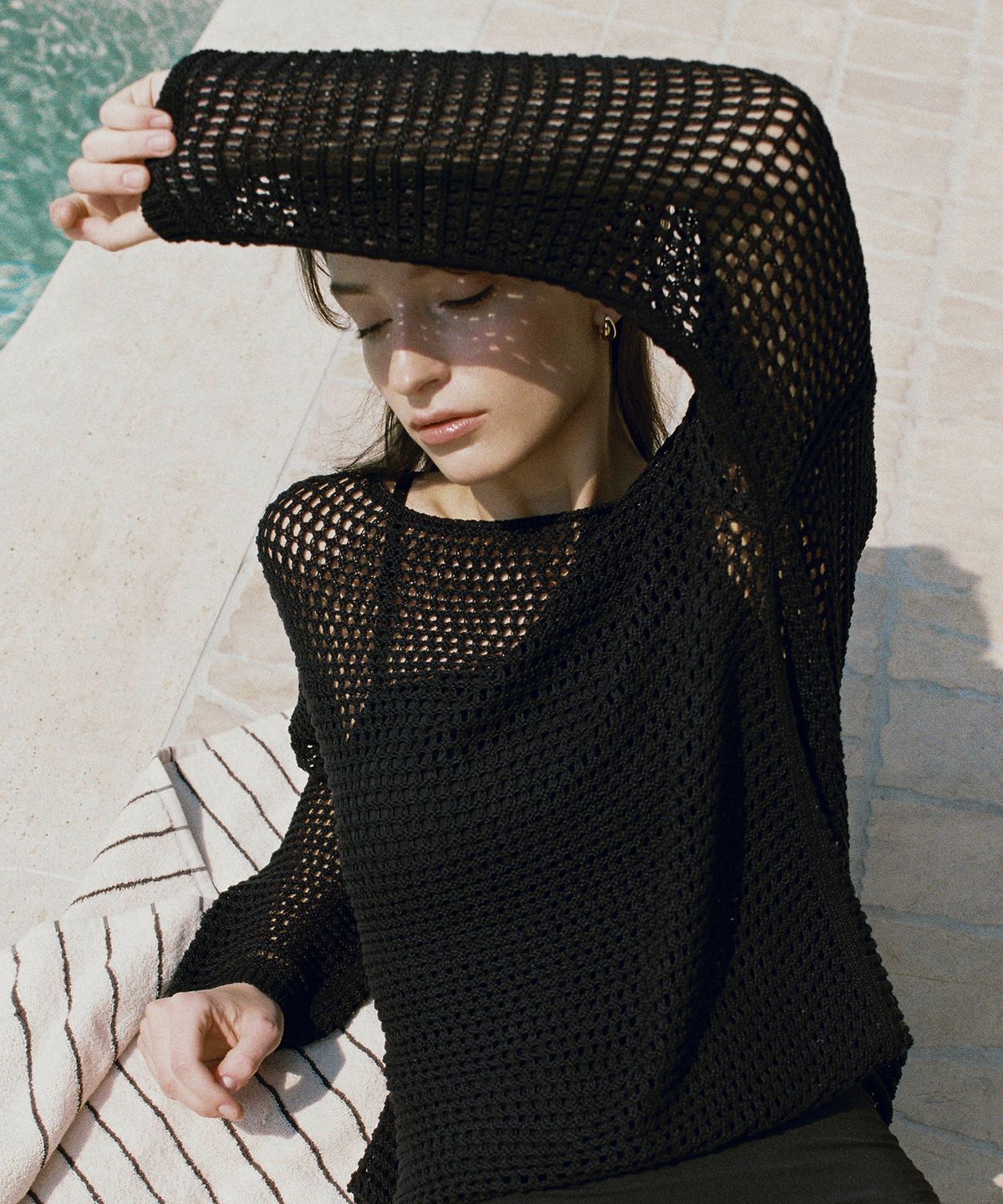 오떼뜨(OCTETTE) MESH LOOSE SUMMER KNIT_2COLOR