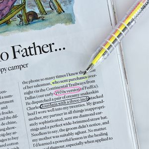 네온샤인펜 (형광/레드/블랙 3색 볼펜) x3개