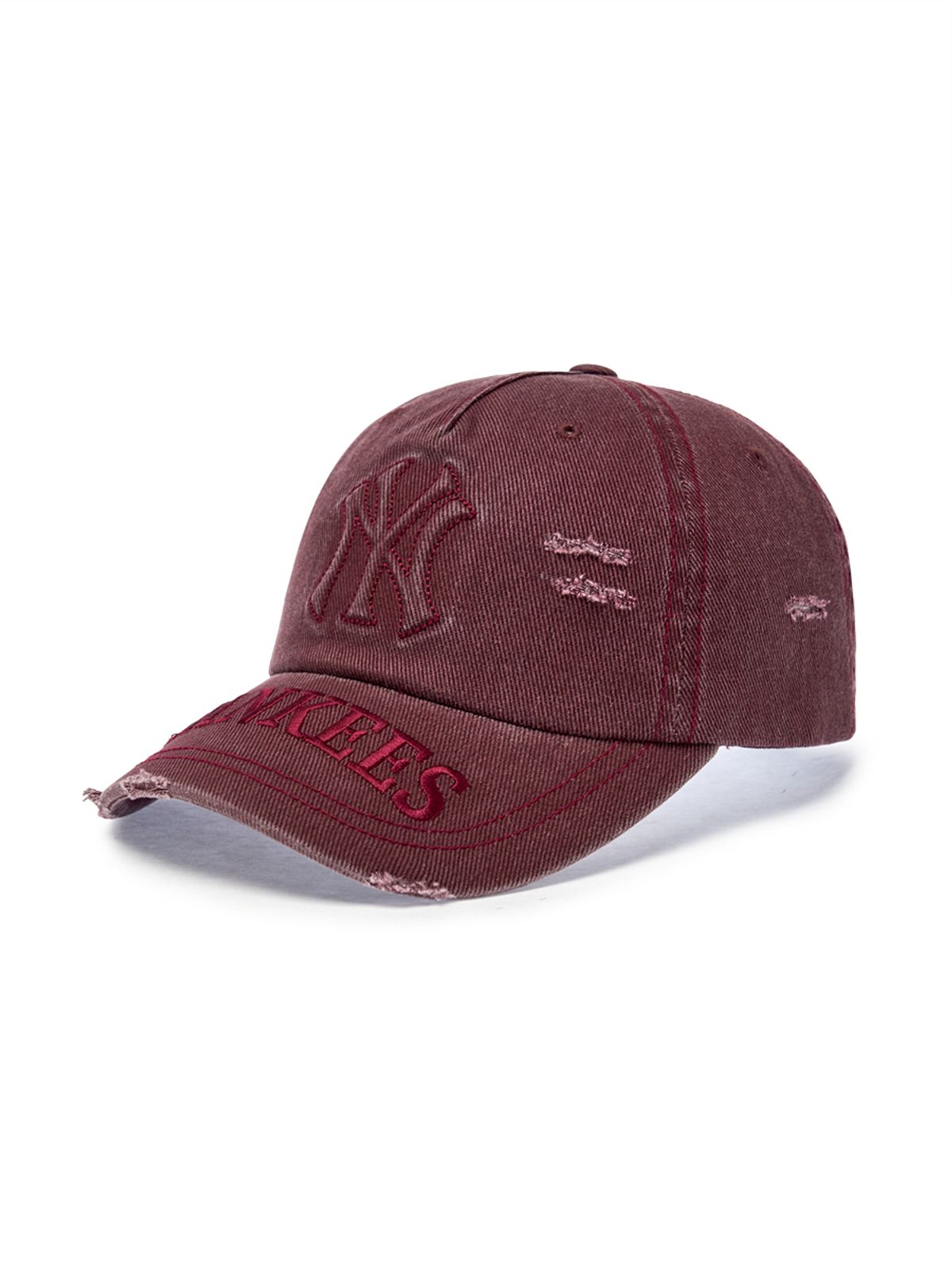 엠엘비(MLB) 빈티지 엠보 데미지 언스트럭쳐 볼캡 NY (D.Wine)