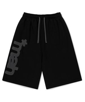 BERMUDA MAH APPLIQUE SWEATSHORT BLACK(MG2FMMPA06A)