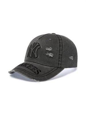 빈티지 엠보 데미지 언스트럭쳐 볼캡 NY (Charcoal Grey)