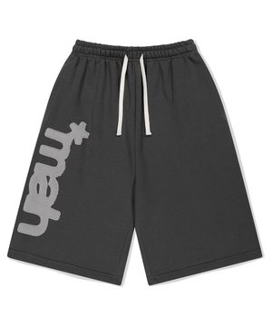 BERMUDA MAH APPLIQUE SWEATSHORT CHARCOAL(MG2FMMPA06A)