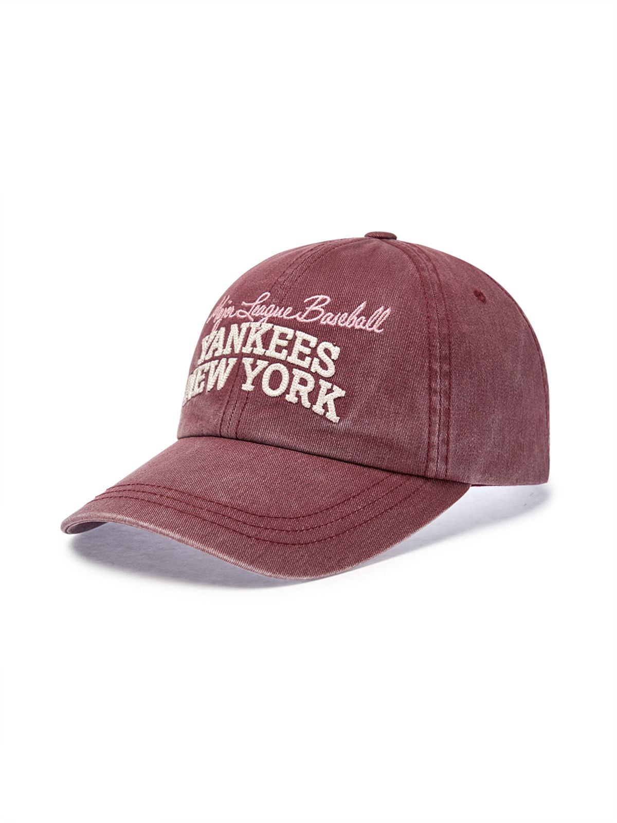 엠엘비(MLB) 빈티지 컬러 워싱 언스트럭쳐 볼캡 NY (D.Wine)