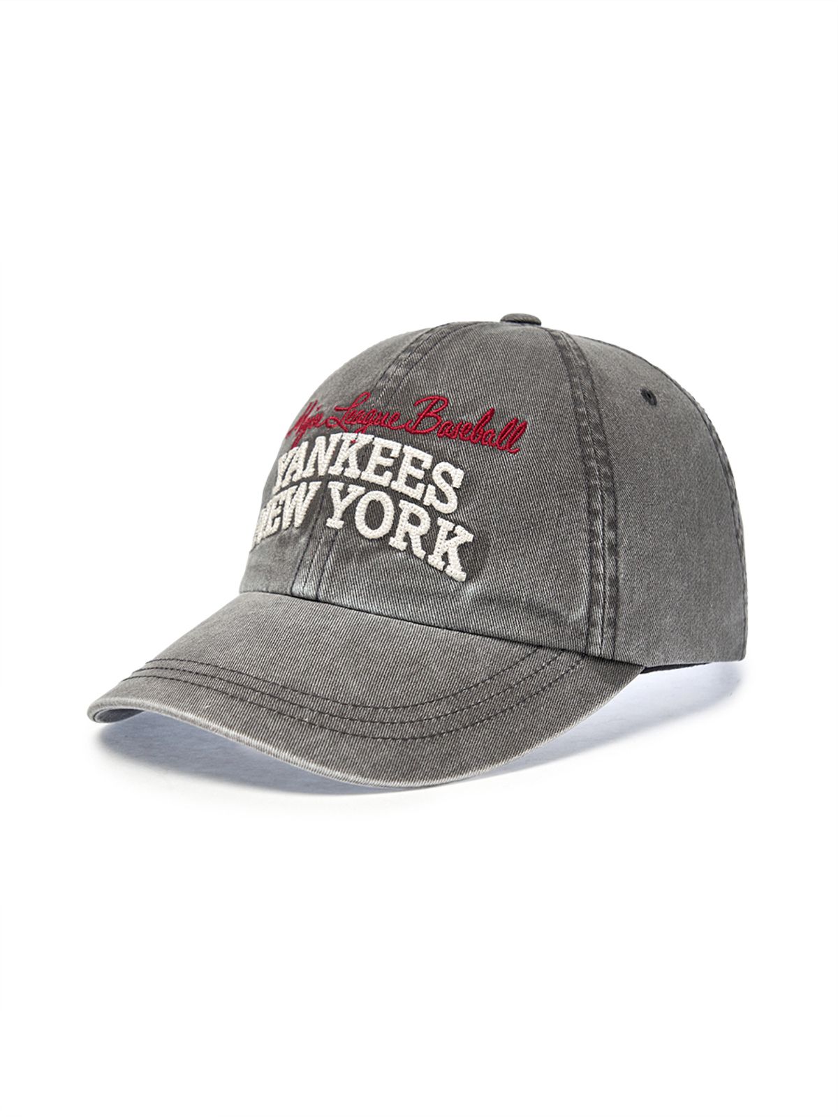엠엘비(MLB) 빈티지 컬러 워싱 언스트럭쳐 볼캡 NY (Charcoal Grey)