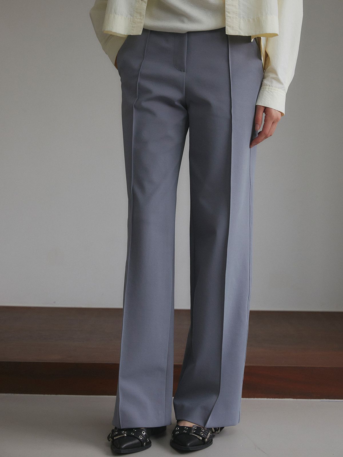 레이허(RAYHER) PinTuck Ponte Pants [IASH]
