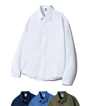 베이직 오버핏 무지 긴팔 셔츠 GLS-702