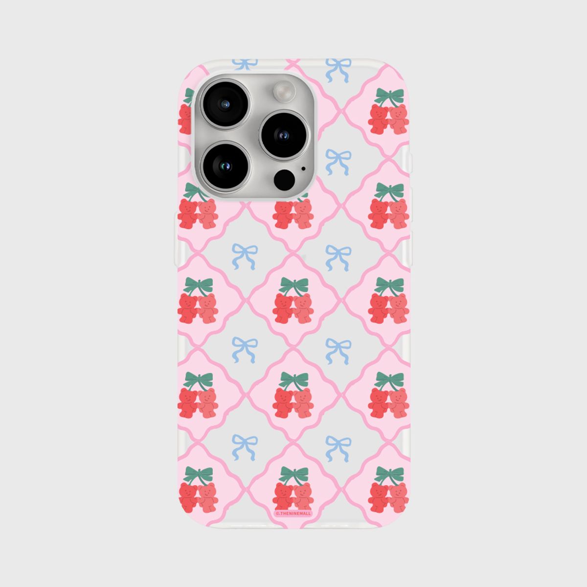 더나인몰(THE NINEMALL) cherry gummy checkerboard [반투명 폰케이스]
