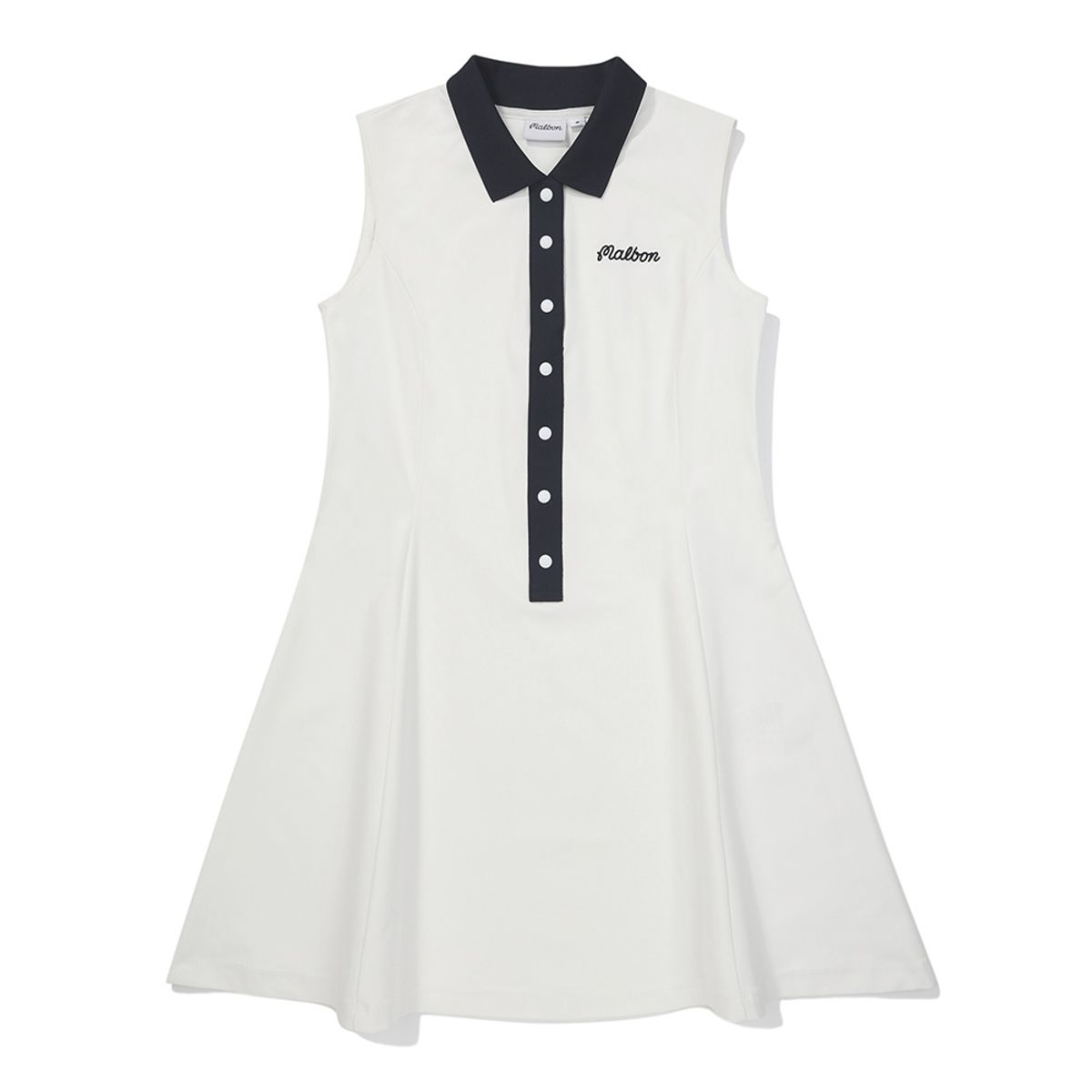 말본 골프(MALBON GOLF) 버튼업 슬리브리스 원피스 OFF WHITE (WOMAN)