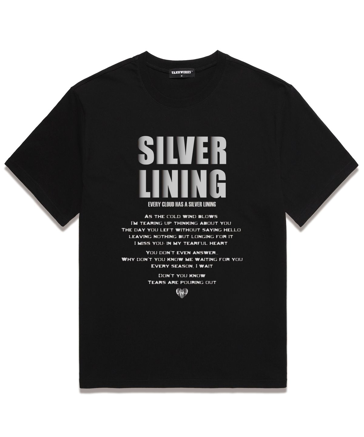 밴웍스(VANNWORKS) SILVER LINING 반팔 티셔츠 (VS0131) 블랙