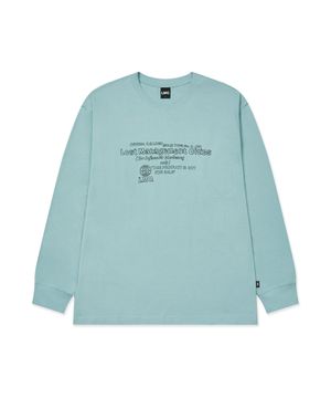 DOODLE LOGO LONG SLV TEE mint
