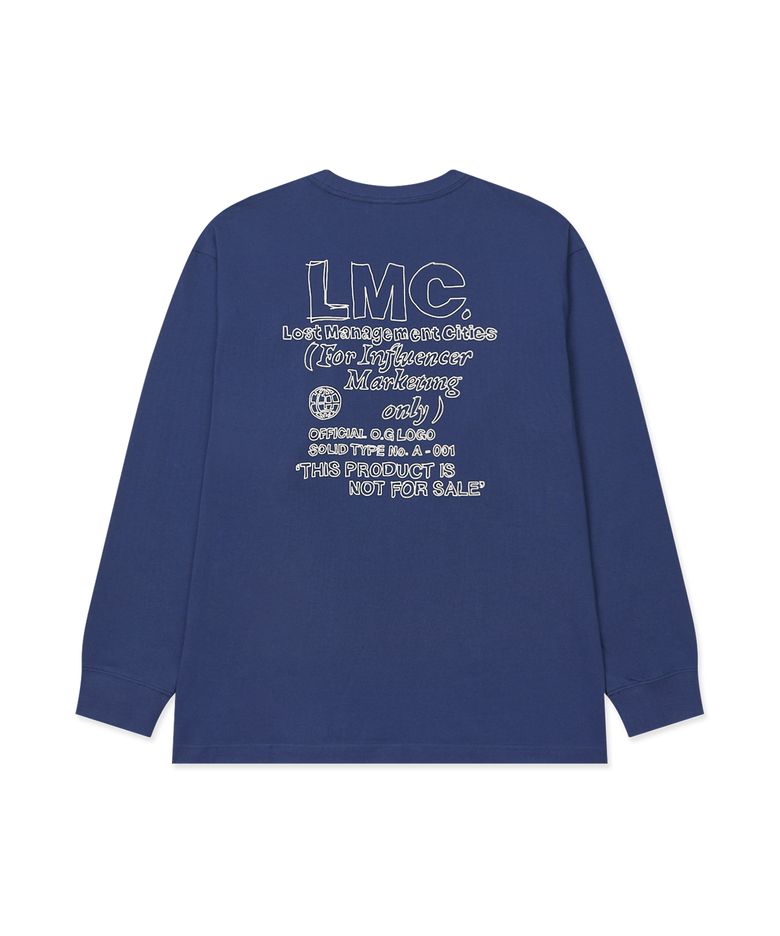 FN DOODLE LONG SLV TEE violet blue