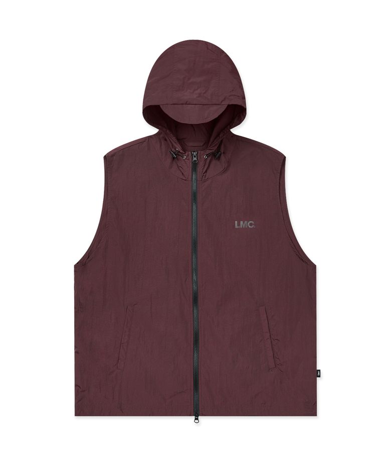 OG HOODIE VEST burgundy