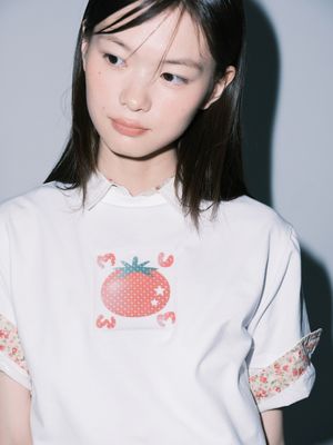 글리치 토마토 티셔츠 Glitch Tomato T-shirt (White)