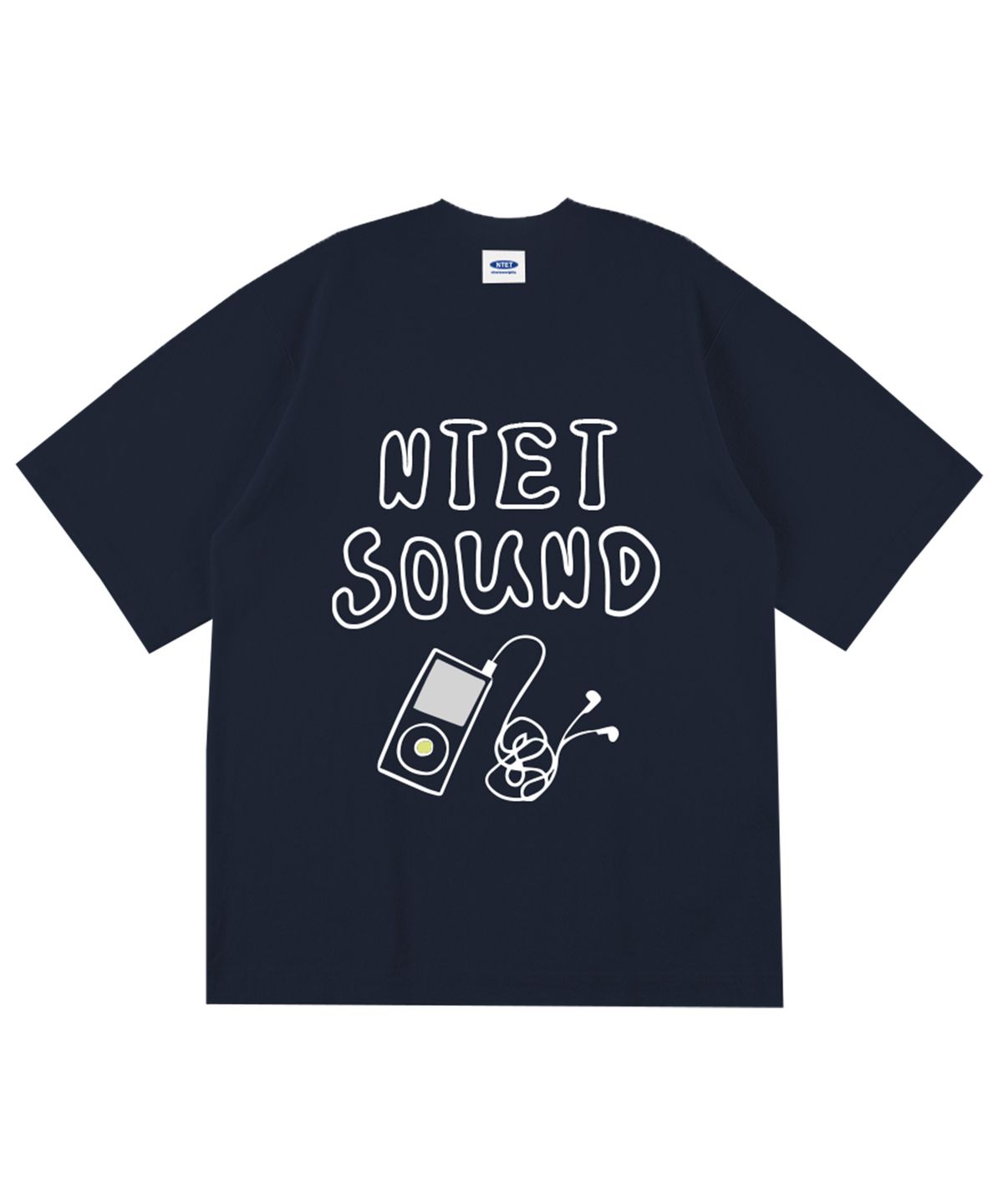 엔티이티(NTET) 사운드 오버핏 반팔티 네이비