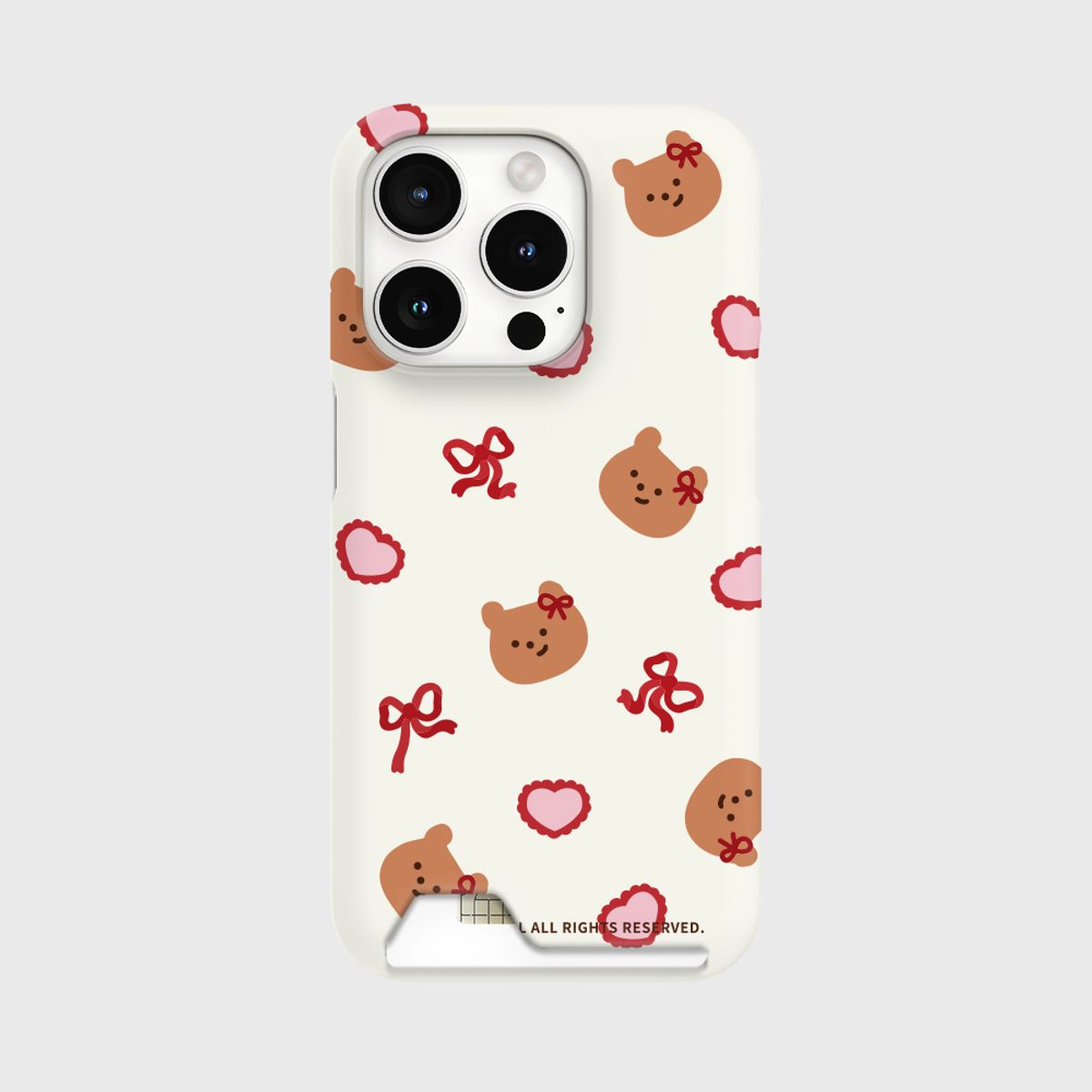 더나인몰(THE NINEMALL) red ribbon gummy pattern [카드수납 폰케이스]