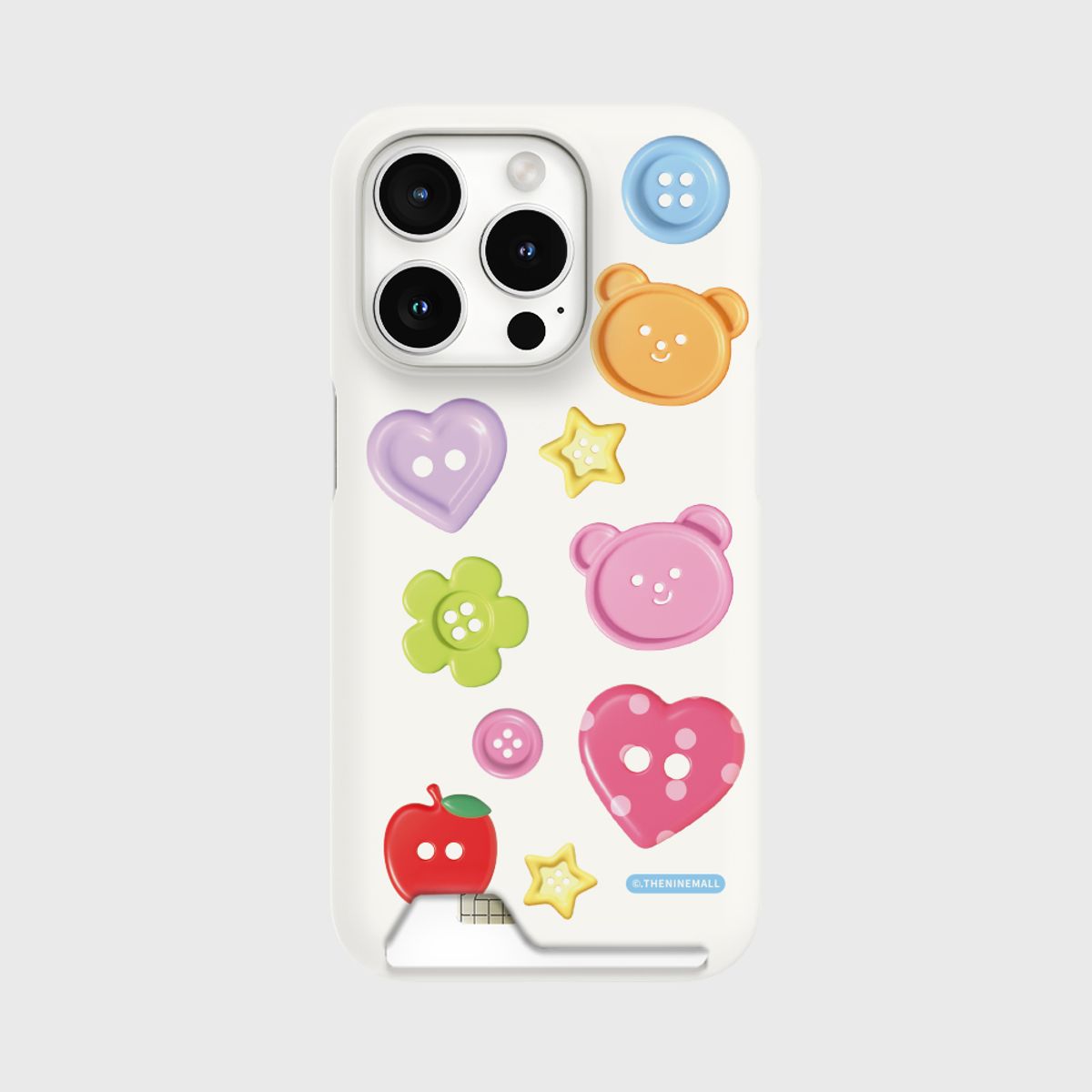더나인몰(THE NINEMALL) cherished button pattern [카드수납 폰케이스]