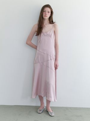 lace line slip dress - indi pink