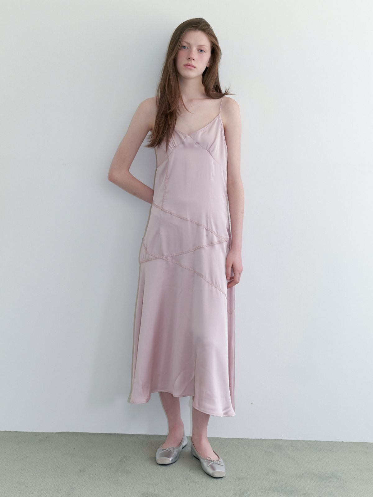 카인더베이비(KINDABABY) lace line slip dress - indi pink
