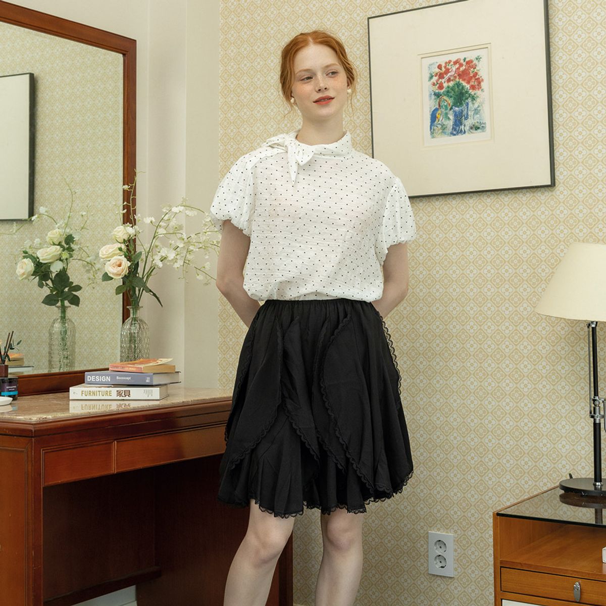 던드롭(DUNDROP) DD_Cool layer skirt_BLACK